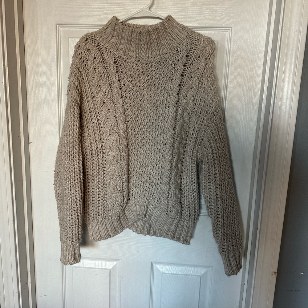 Universal Thread Oversized Cable Knit Turtleneck Sweater